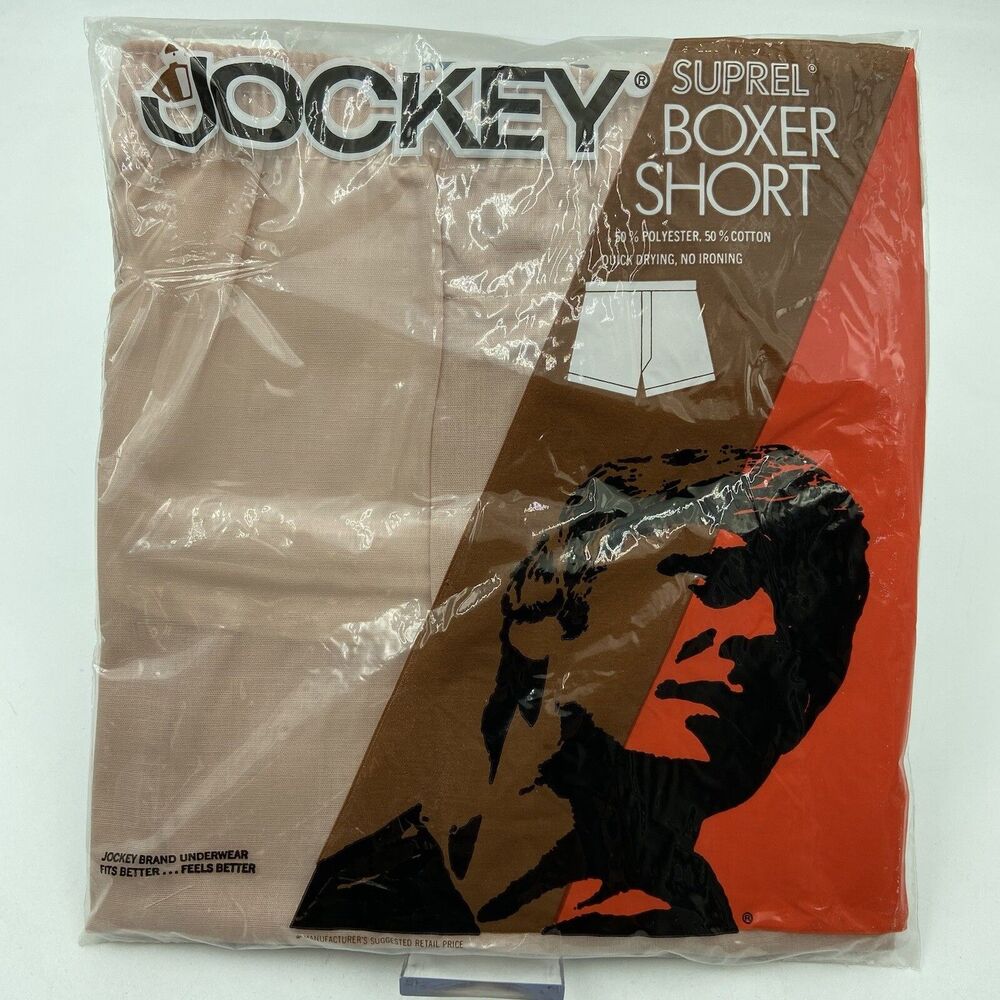 Vintage JOCKEY Men's Suprel Boxer Shorts Underwear Sz 42 70s/80s Pink